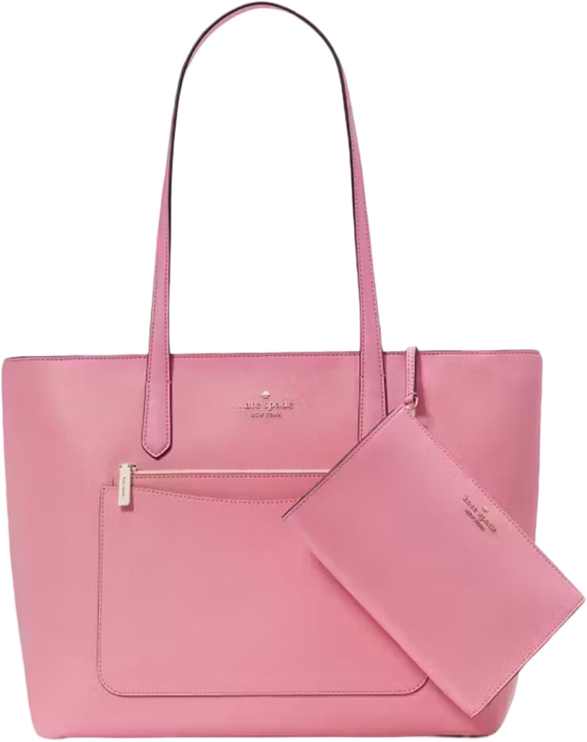 Kate Spade New York Staci Tote and Wristlet 3 Piece Set Blossom Pink Leather, Large