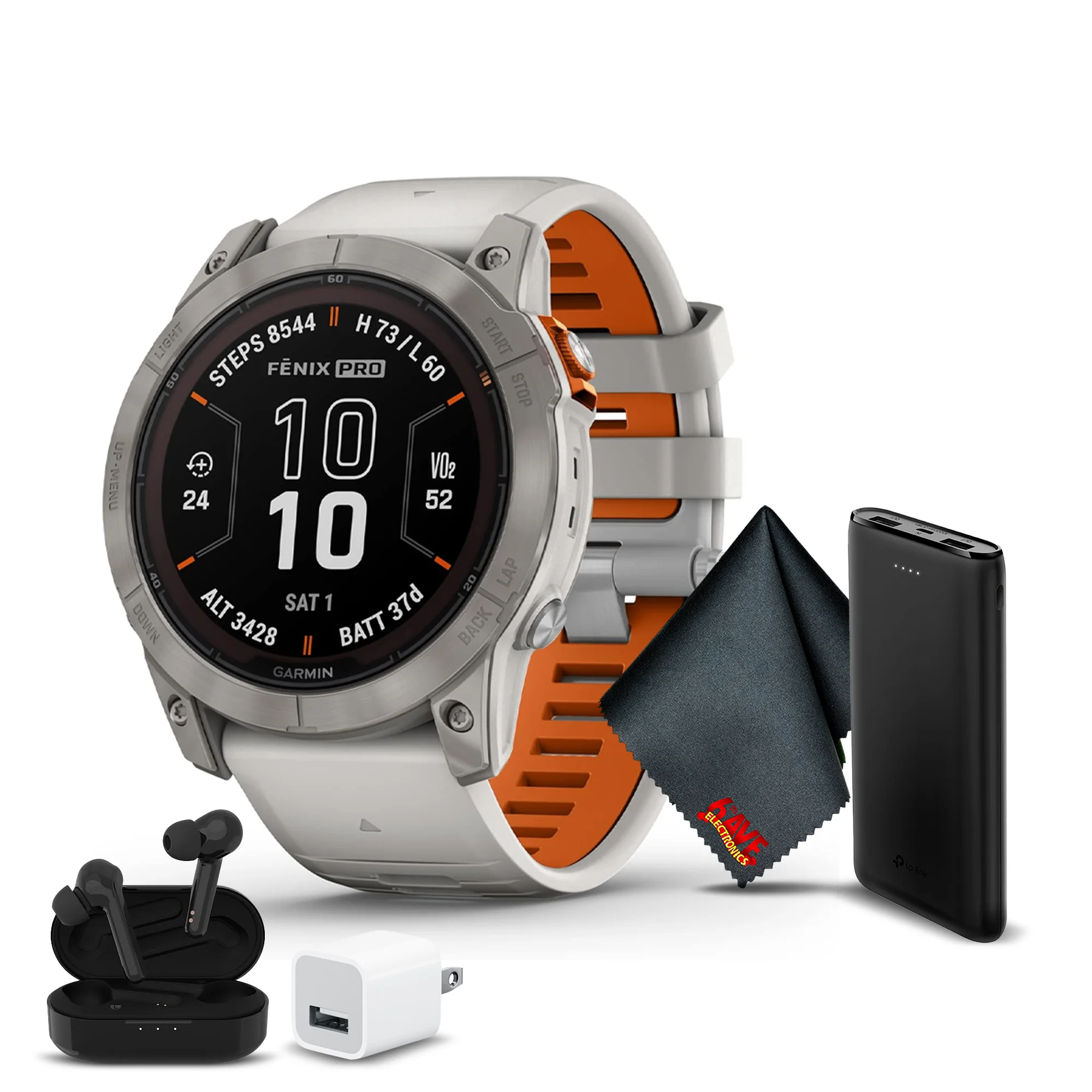 Garmin Fenix 7 Pro Sapphire Solar Edition 47 MM Titanium GPS Smartwatch Built-in Flashlight And Power Sapphire Solar Charging Lens And Advanced