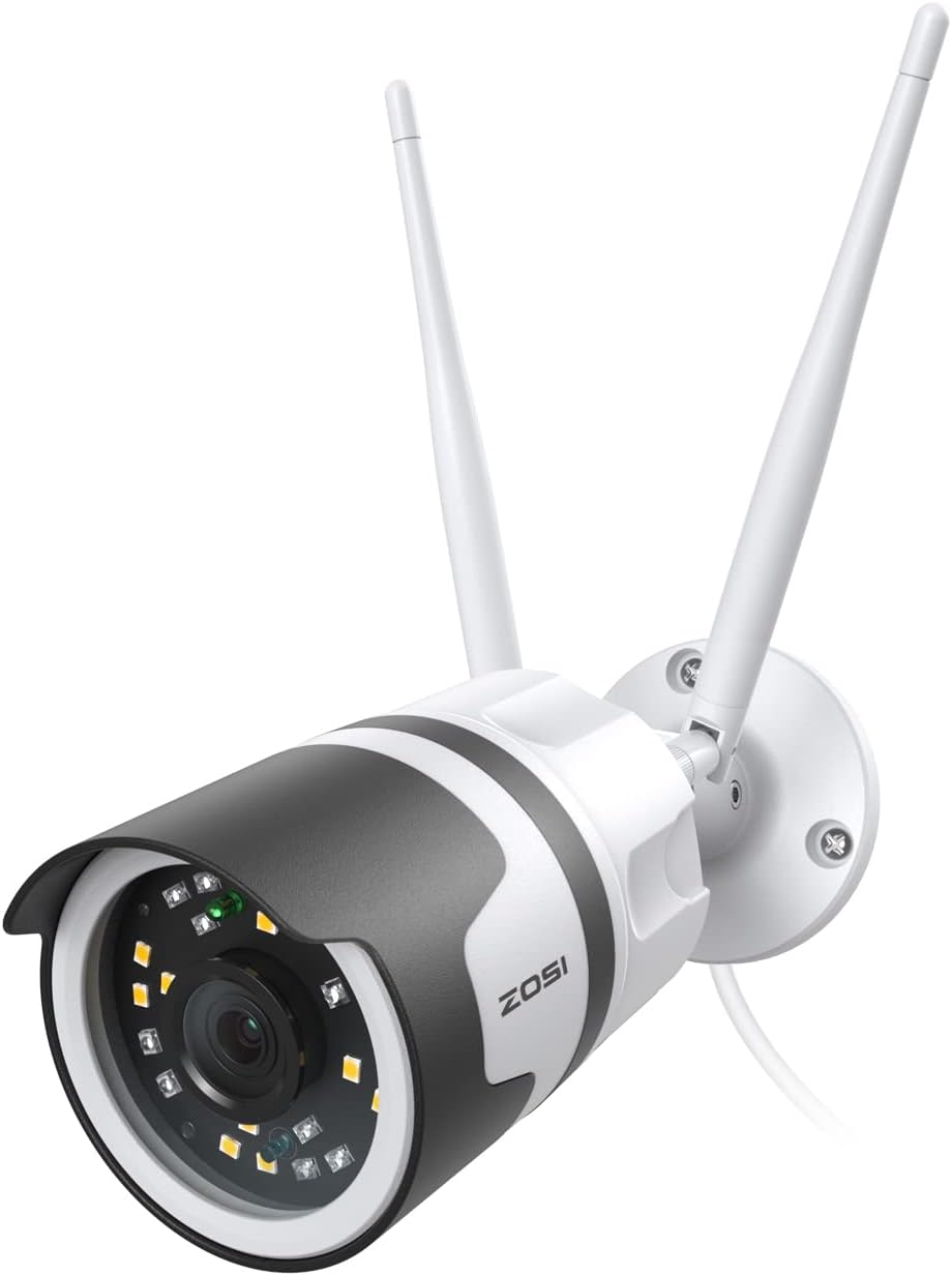 ZOSI Spotlight Wireless Security Camera System with Two Way Audio,2K H.265+ 8CH CCTV NVR with 1TB Hard Drive