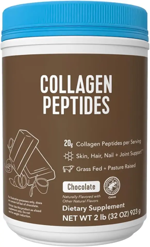 Vital Chocolate Protein Collagen Peptides, Pasture Raised, Grass Fed, Paleo Friendly, Gluten Free, Zero Sugar Dairy Free, 32.56 Oz, Skin