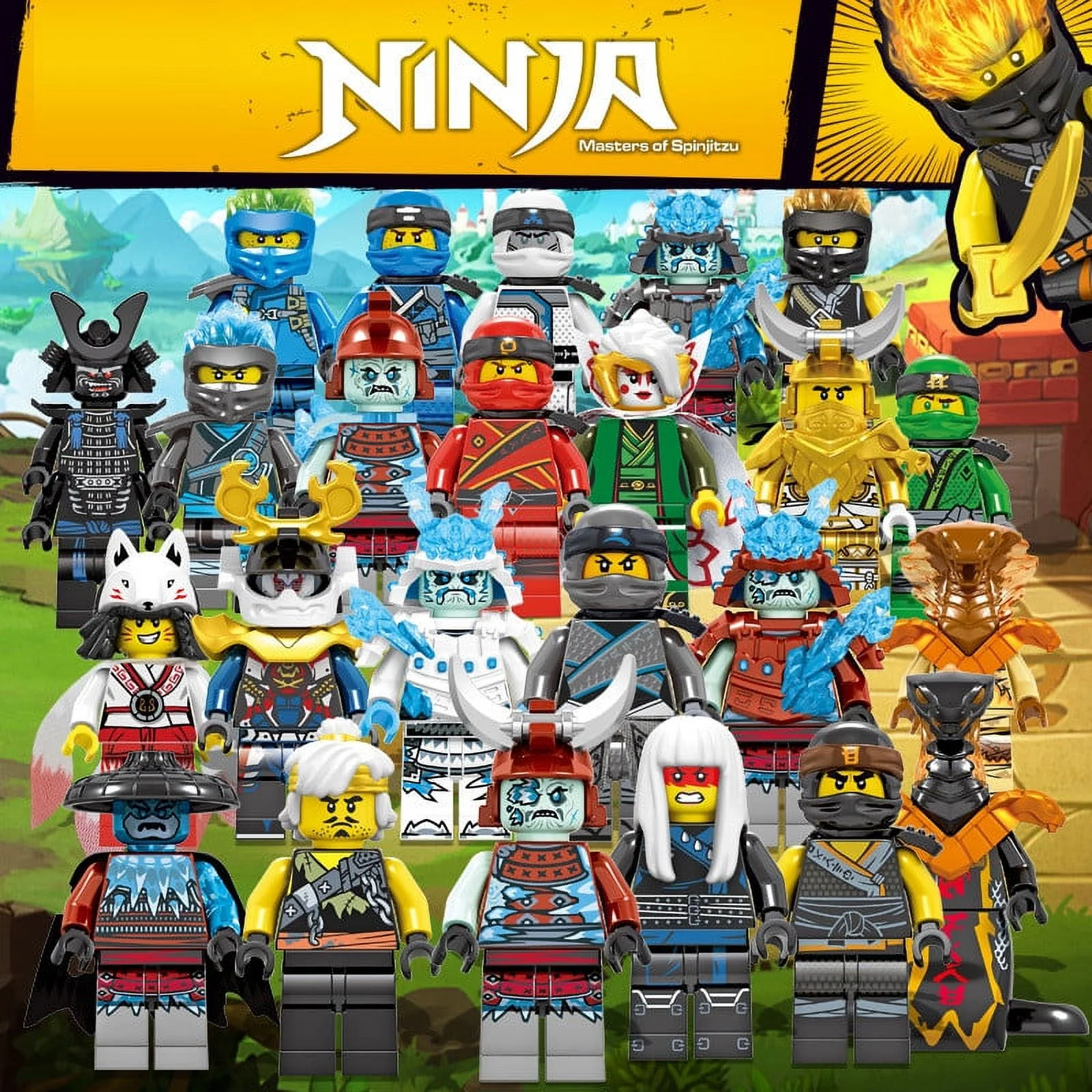 Ninjago Season 11 Blizzard Samurai Custom 24 Minifigures Set - Curated Treasures Market