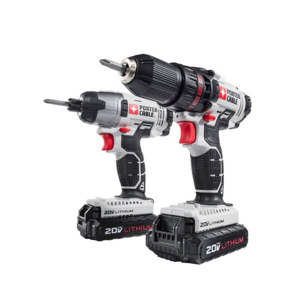 Porter-Cable 20V Max Cordless Drill Combo Kit and Impact Driver 2-Tool (pcck604l2)