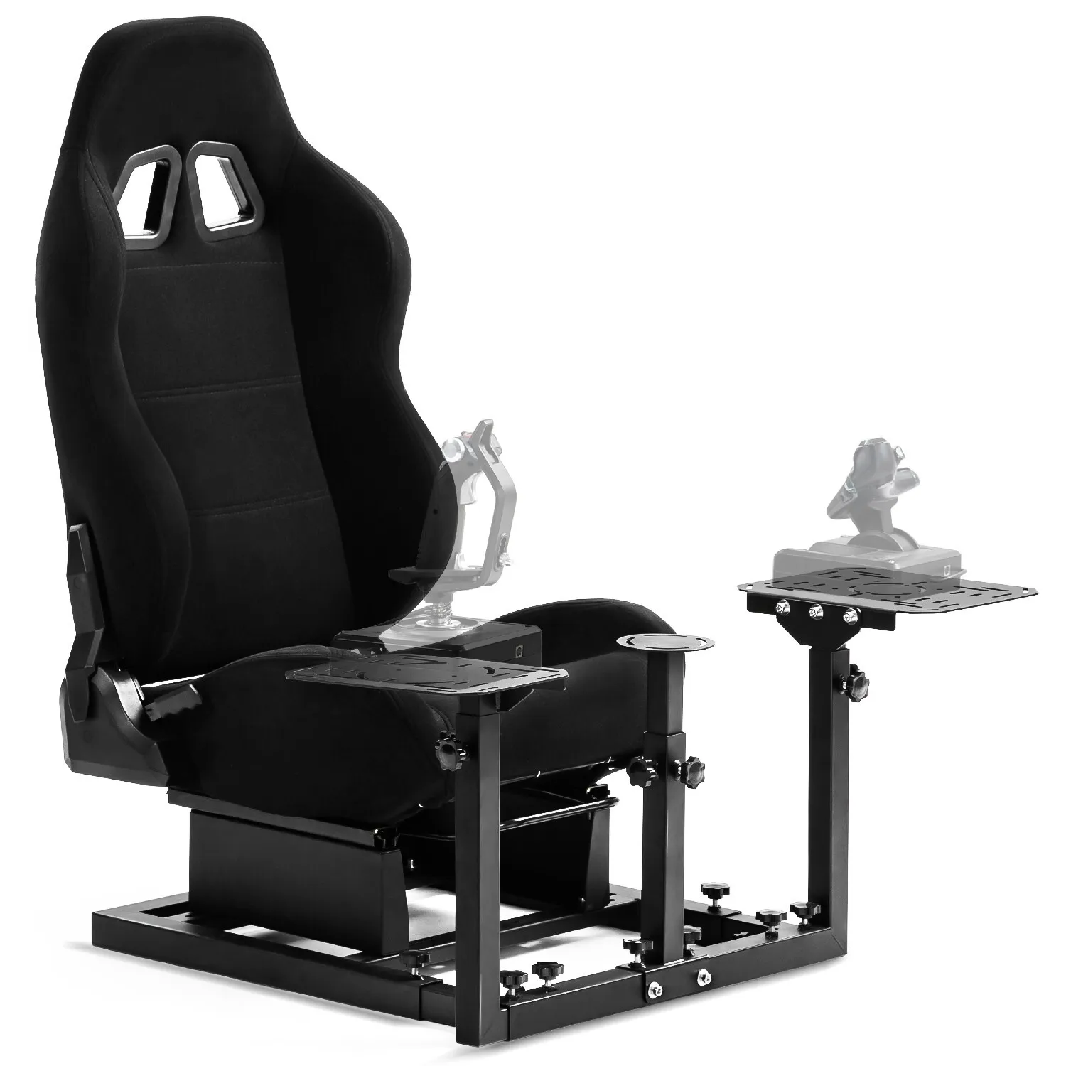 Minneer Flight Simulator Cockpit with Black Seat Fit for Logitech X52/X52pro/X56