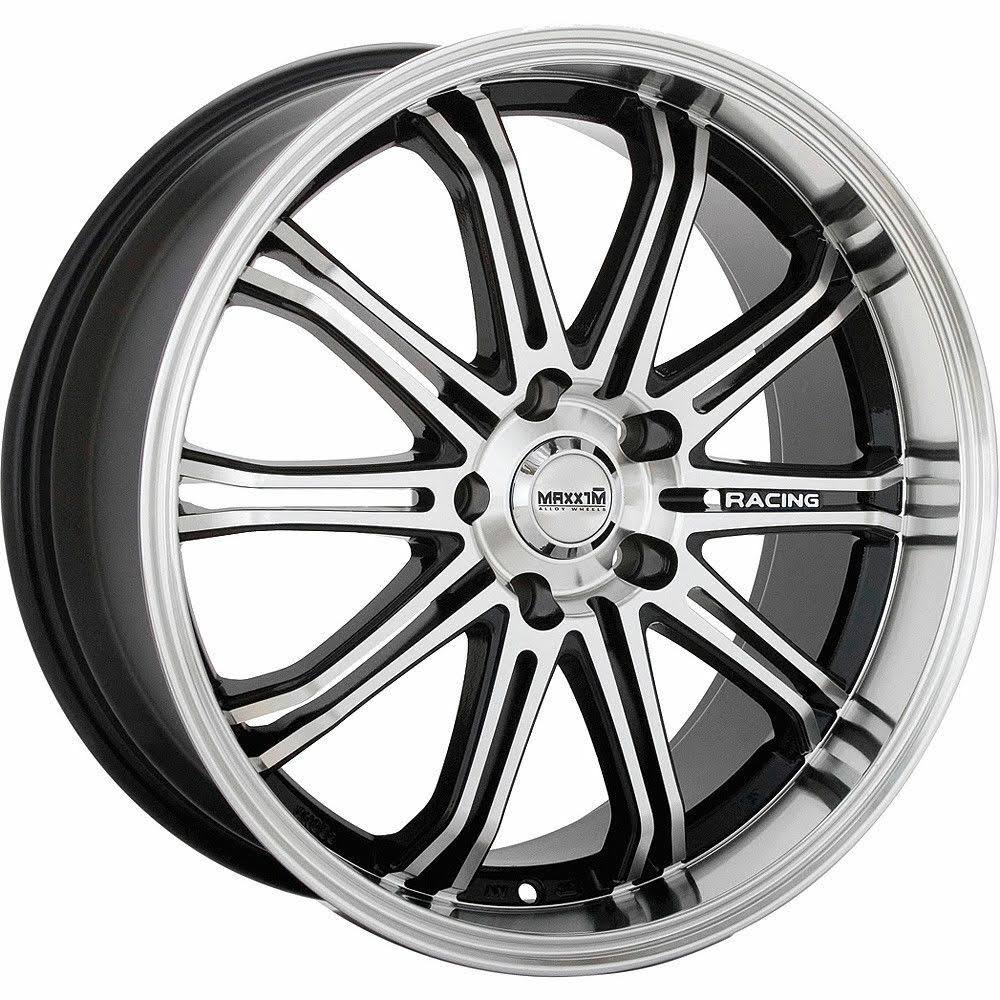 Maxxim Ferris Black Wheel with Machined Face (17x7 /4X100Mm)