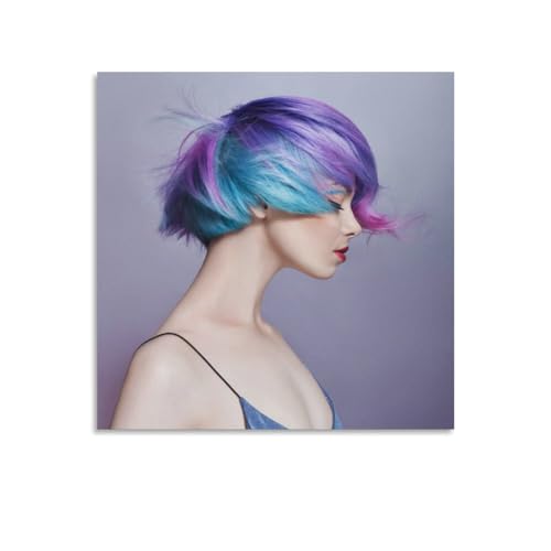 Posters Art Posters Fashion Woman Short Hair Styling Hair Salon Beauty Salon Decoration Wall Art 1 Canvas Wall Art Picture Modern Office Family