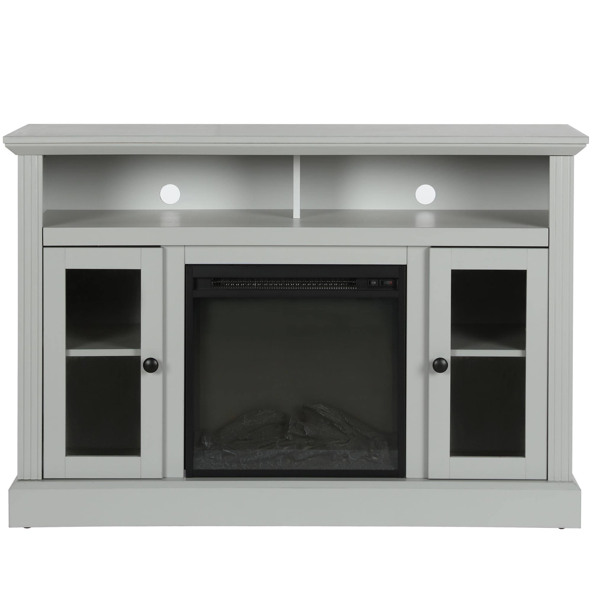 Ameriwood Home Chicago Electric Fireplace TV Console in Dove Gray