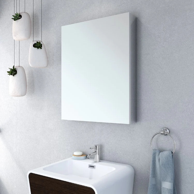 Luna Single-View Flat Edge 24" x 30" Recessed/Wall-Mount Medicine Cabinet