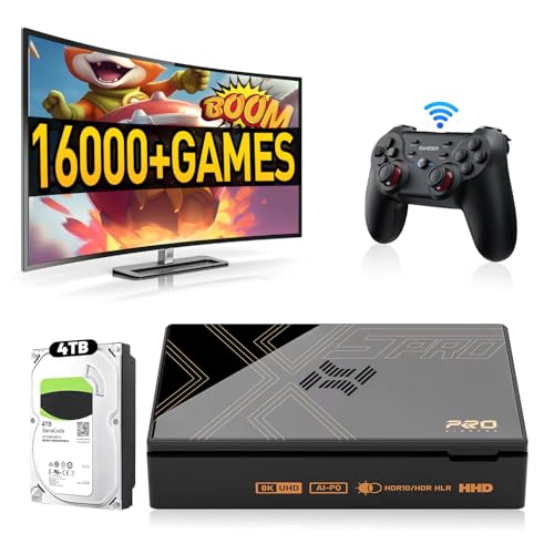 Kinhank Super Console X5 PRO Retro Game Console with 16000+Games,Emulator Console with Game&TV System,Rock Chip RK3588S,8K UHD Output,BT 5.0,SATA 3.1