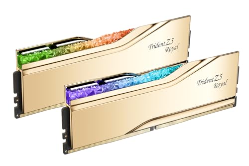 G.SKILL Trident Z5 Royal Series (Intel XMP 3.0) DDR5 RAM 64GB (2x32GB) 6400MT/s CL32-39-39-102 1.40V Desktop Computer Memory UDIMM