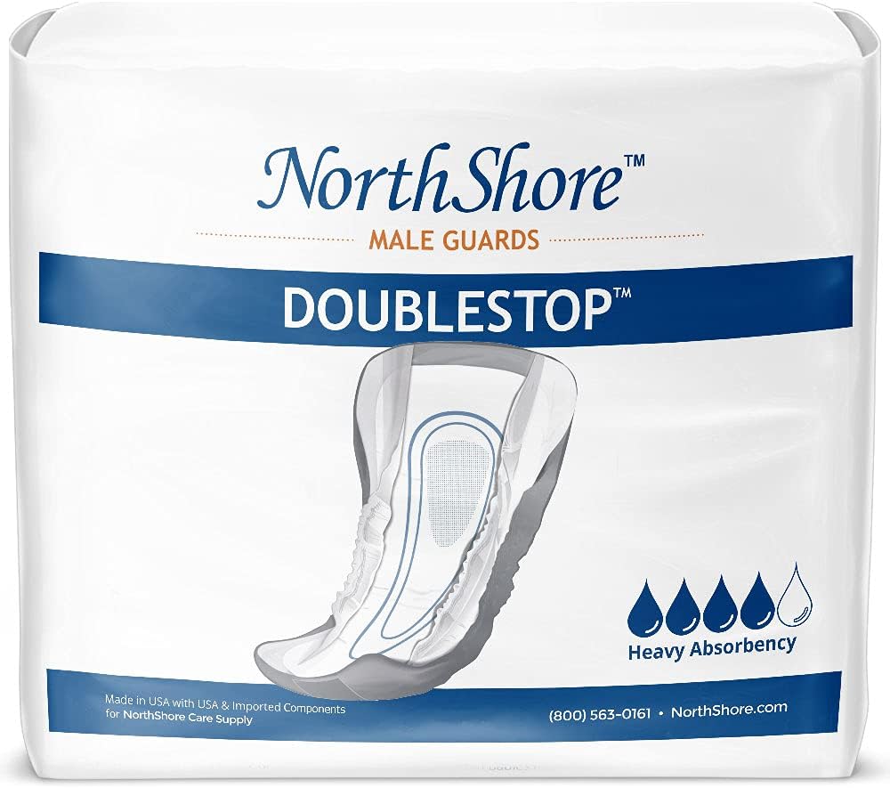 NorthShore DoubleStop Male Guards for Men, Case/104 (2/52s)