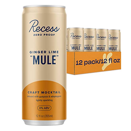 Recess Zero Proof Craft Mocktails, Alcohol Free Drinks, With Adaptogens, Non-Alcoholic Beverage Replacement, Mixer, Celebration, Party