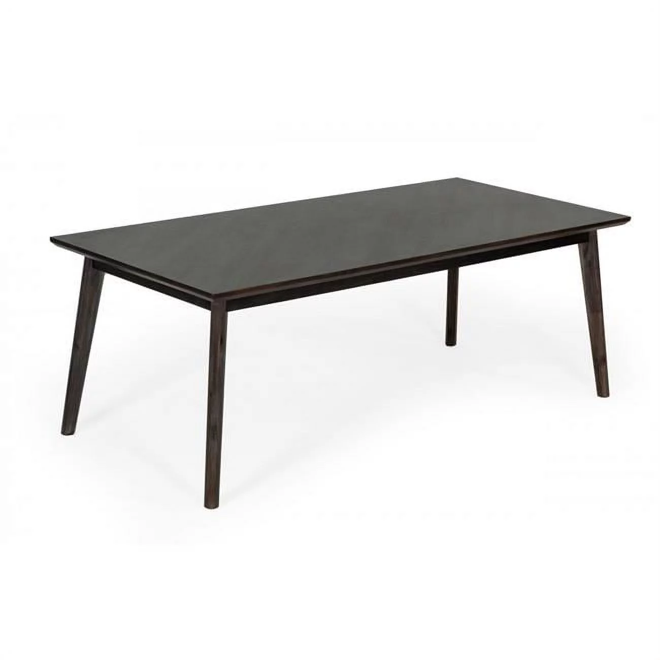 30 x 83 x 39 in. Dark Brown Sleek Rectangular Wood Dining Table