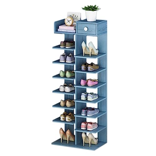 Shoe Slots Organizer, Vertical Narrow Shoe Rack, 8 Tiers Space Saving Multi-layer Shoe Rack, Shoe Cabinet, Vertical Storage Rack