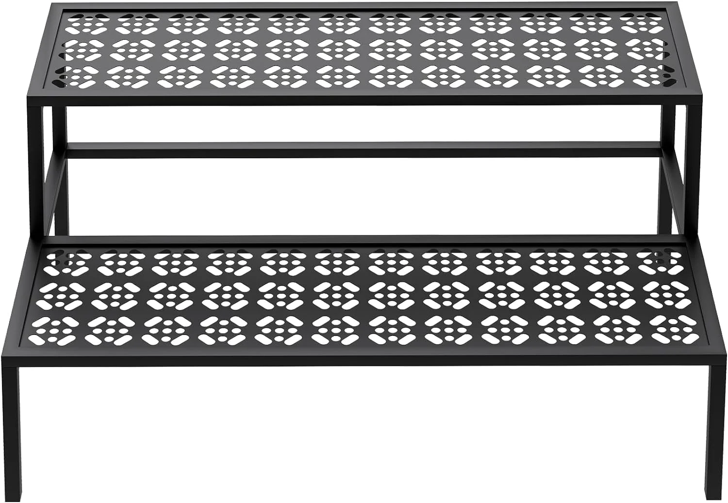 Metal Plant Stand 2 Tier Potted Multiple Flower Pot Holder Plant Shelf Indoor Plants Multiple