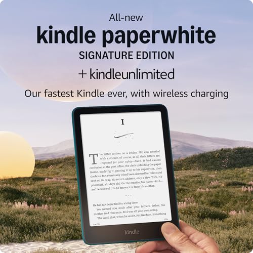 All-new Amazon Kindle Paperwhite Signature Edition (32 GB) &ndash; Our fastest Kindle with auto-adjusting front light, wireless charging