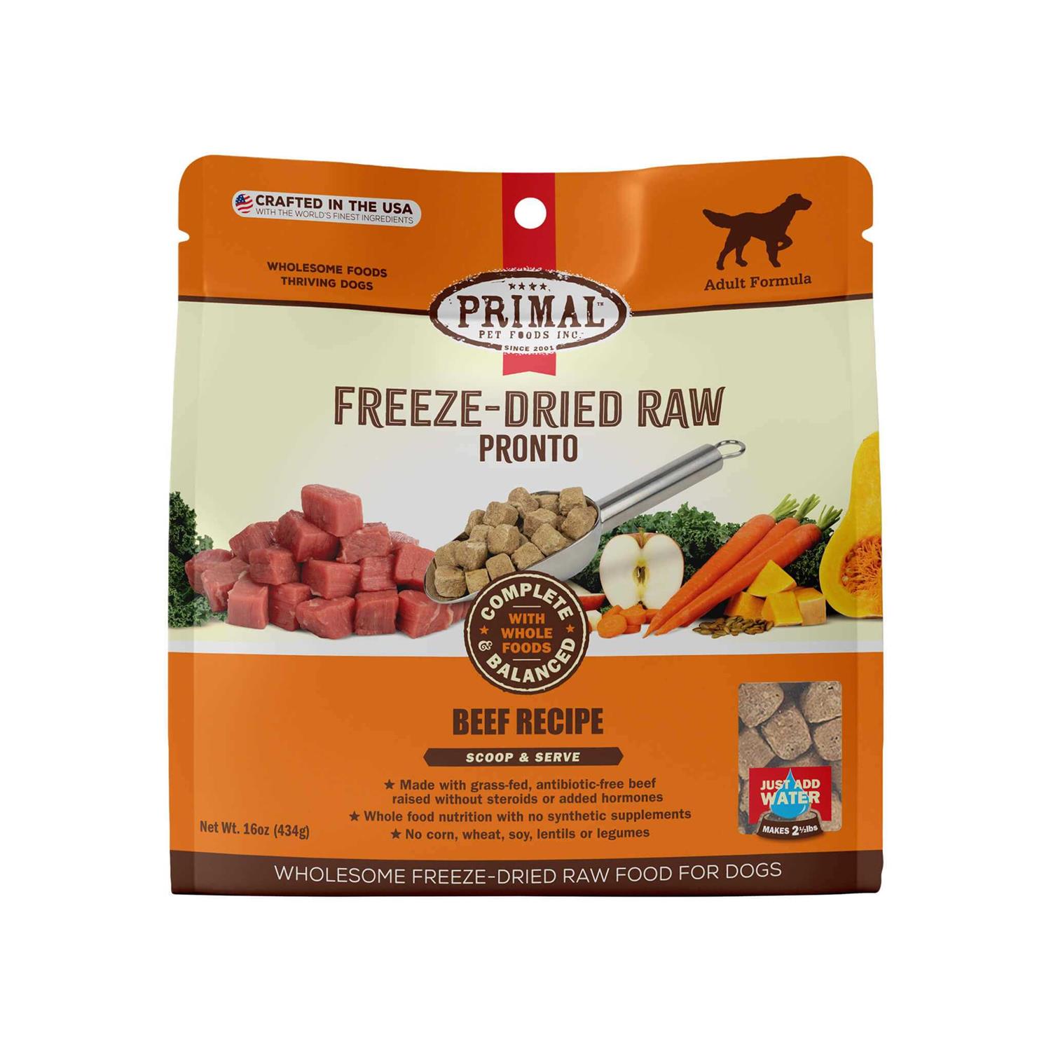 Primal Freeze Dried Raw Pronto Dog Food - Pet Supplies online store