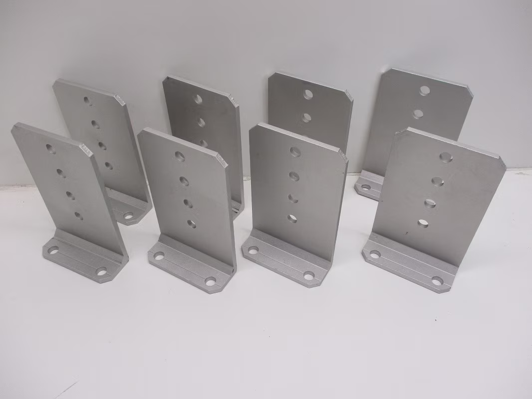 (8) Vertical Pontoon Boat Trailer Bunk Bolster L Brackets  / 5" by 8" Aluminum