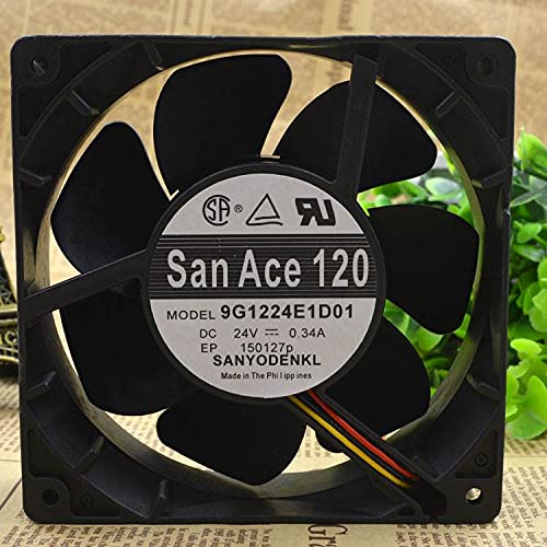 for SAN ACE 120 9G1224E1D01 24V 0.34A 3-Wire Inverter Fan Pack of 2