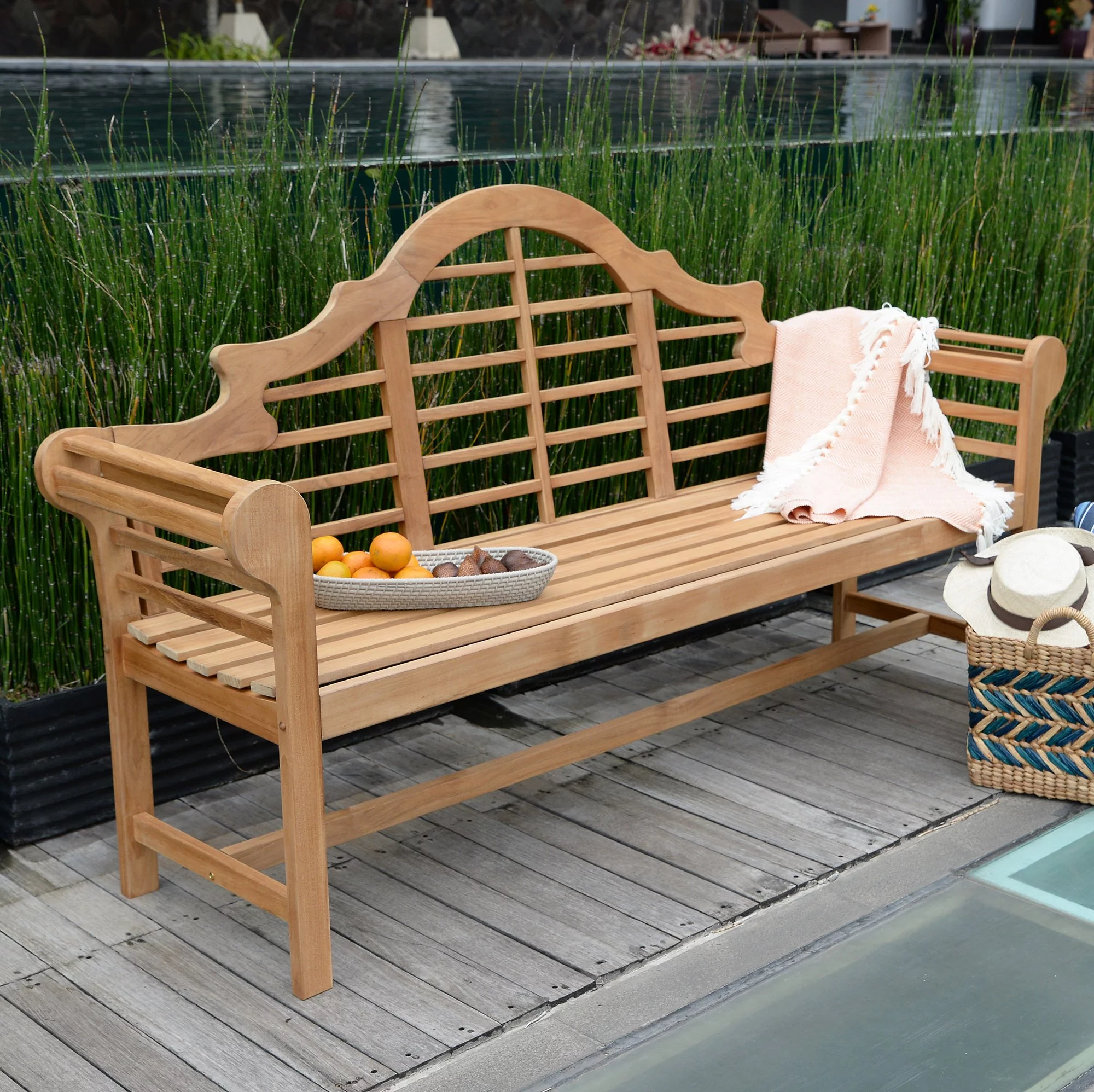 Cambridge Casual Willem Outdoor Teak Bench - Brown