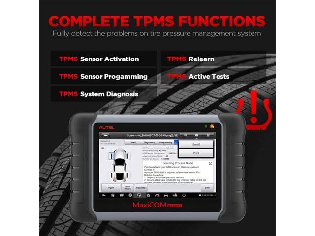 Autel MK808TS MaxiCOM OBD2 Car Diagnostic Scanner Complete TPMS Functions