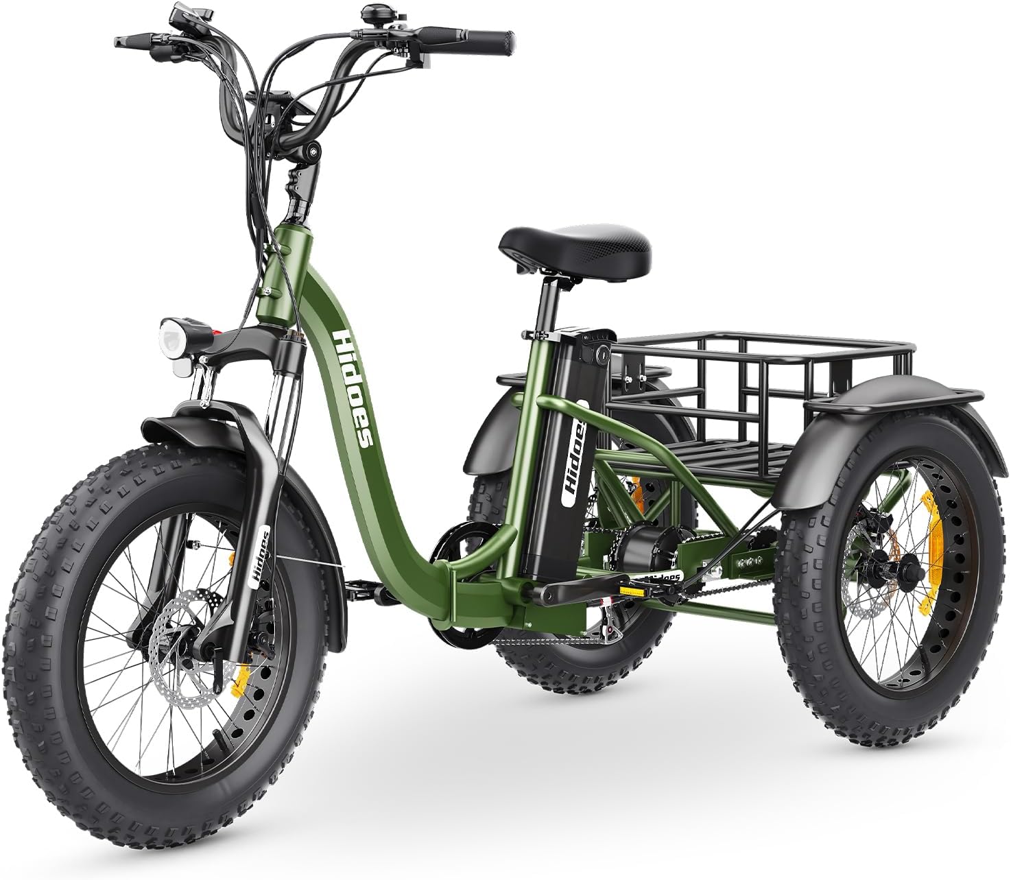 Hidoes Electric Tricycle for Adults, 1000W (Peak) - 20"X 4.0" Fat Tire Electric Trike, 48V 20Ah Removable 65 Miles Electric Trike for Adults