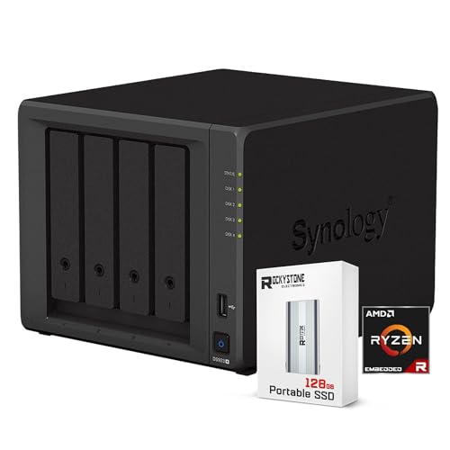 Synology DiskStation DS923+ 4-Bay NAS Enclosure Server, Network Attached Storage, Data Management Solution, AMD Ryzen R1600 Dual-Core up to 3.1 GHz
