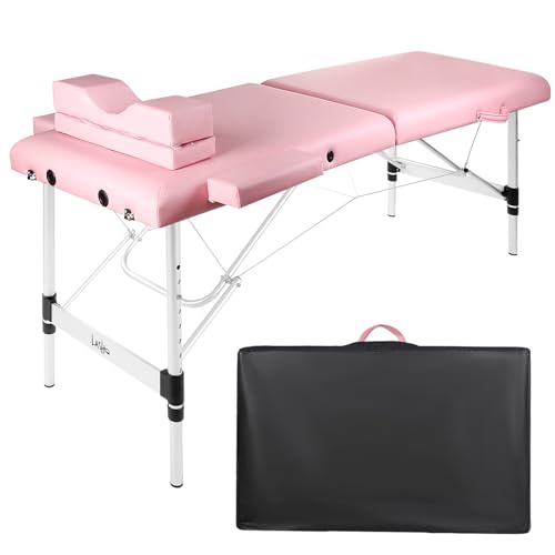 Portable Lash Bed for Lash Extensions Massage Table with Eyelash Pillow Esthetician Bed Spa Table Spa Bed Height Adjustable Waterproof Aluminum Frame