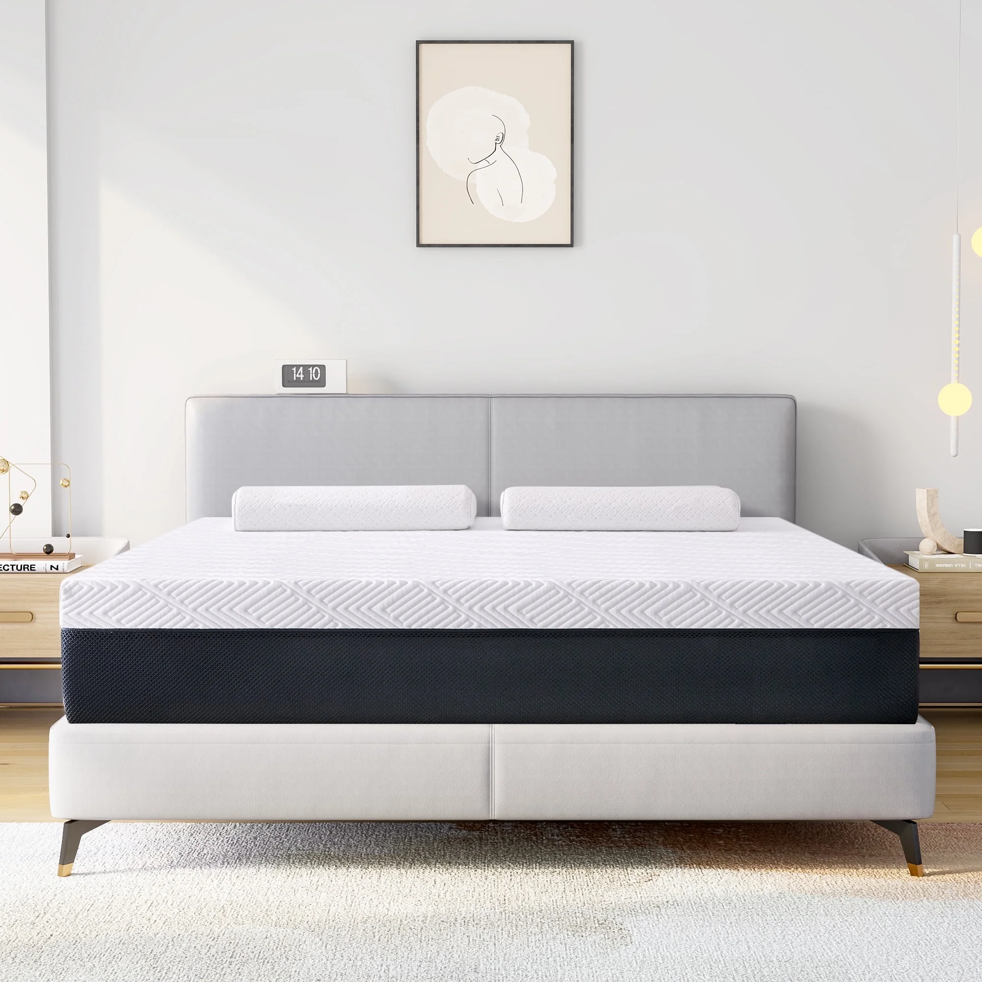 Twin Mattress,Madinog 8" Cooling Gel Memory Foam Mattress-in-a-Box with Breathable Cover