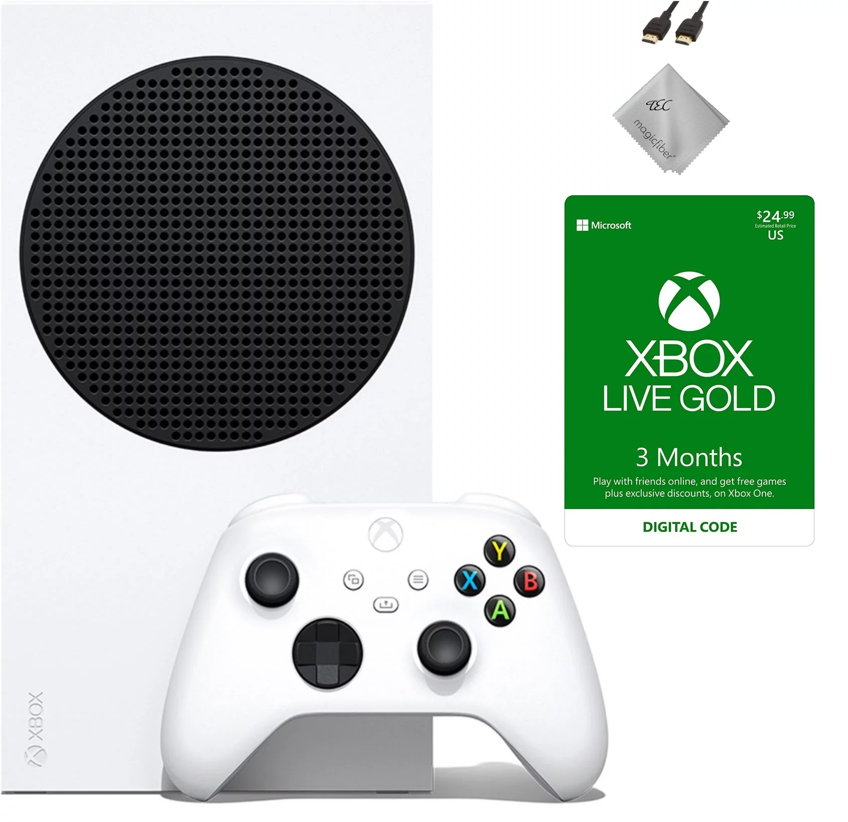 TEC Newest - Xbox -Series- -S- Gaming Console 512GB-White (Digital Version) - Radiant Selections