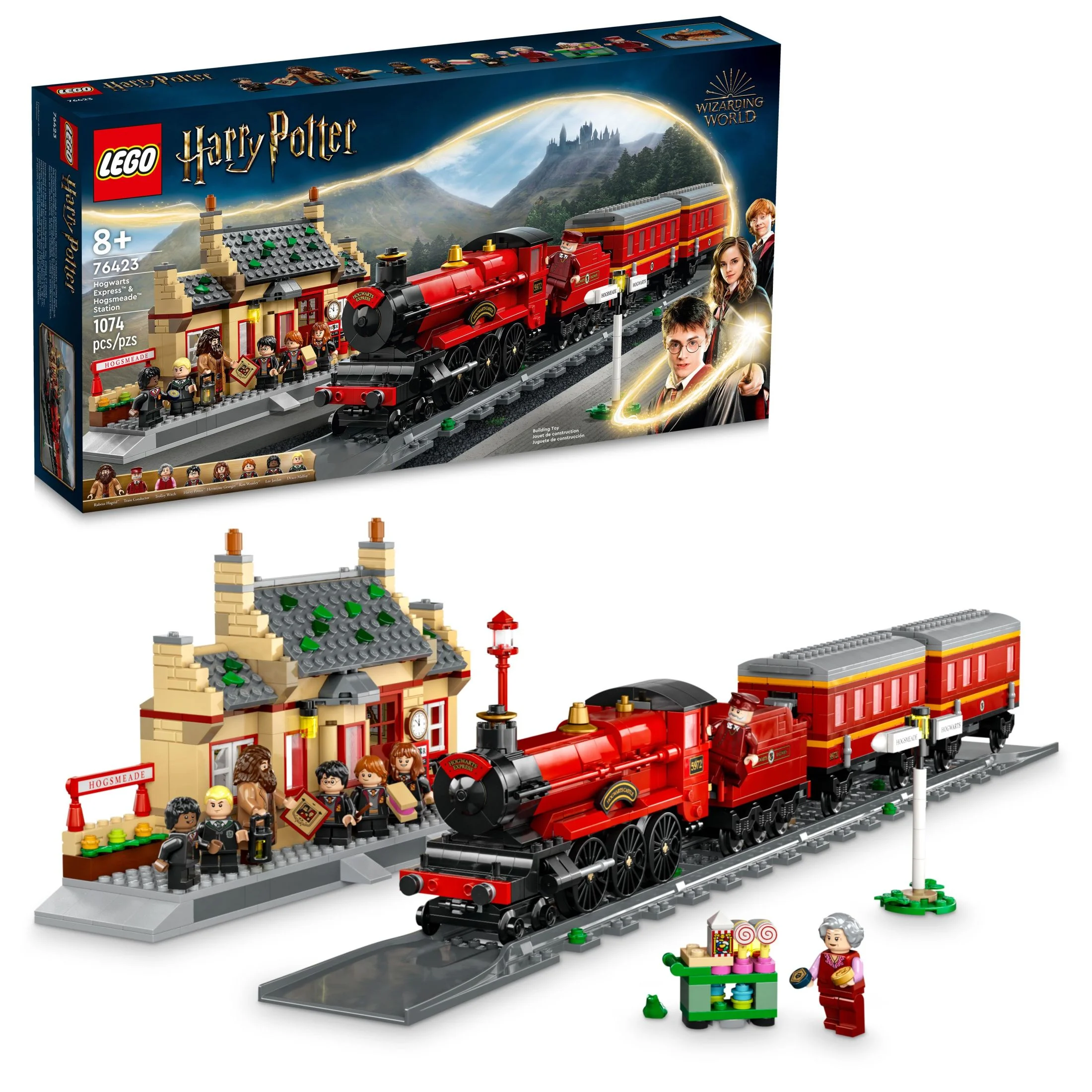 LEGO Harry Potter Hogwarts Express & Hogsmeade Station 76423 Building Toy Set; Harry Potter Gift Idea for Fans Aged 8+; Features a Buildable Train