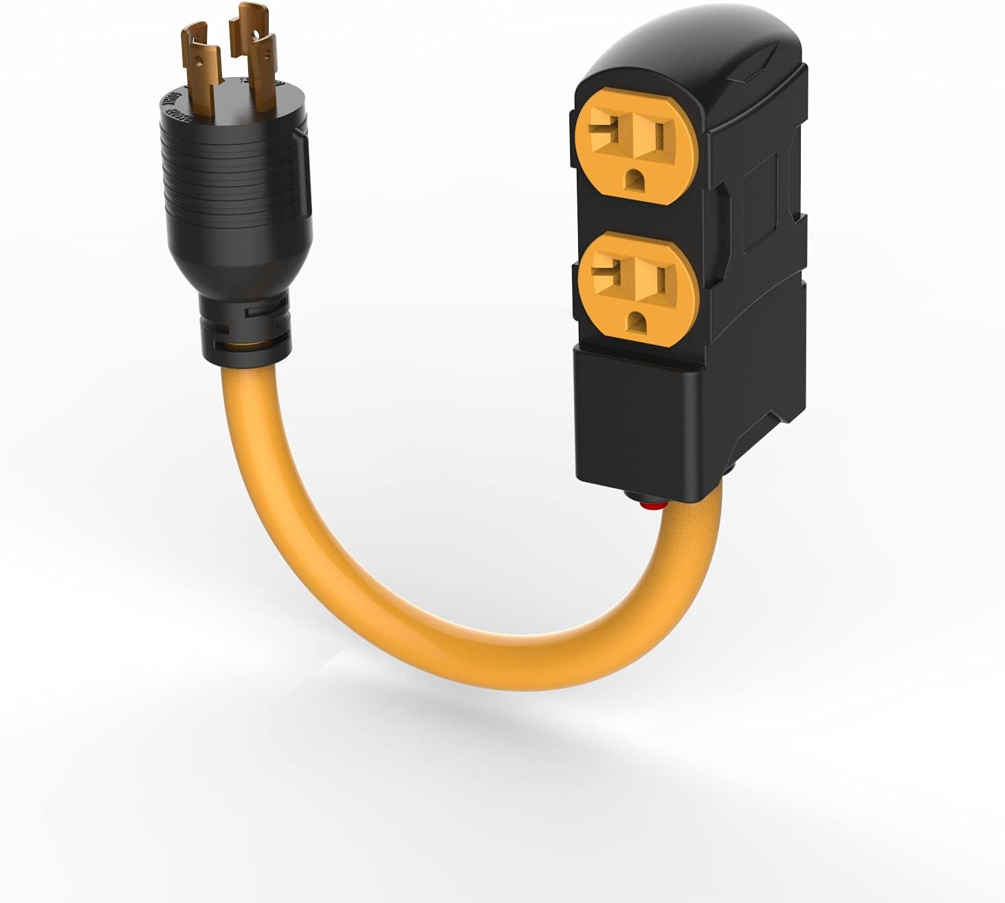 Yodotek 25Ft Generator Cord with Surge Protector Breaker,Heavy Duty Generator Locking Cord,NEMA L14-30P/Four 5-20R,4 Prong 10 Gauge Flexible Cable