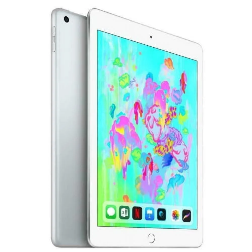 Restored Apple iPad 6th Gen 128GB Wi-Fi, 9.7in - Silver (Refurbished) - Curated Treasures Market