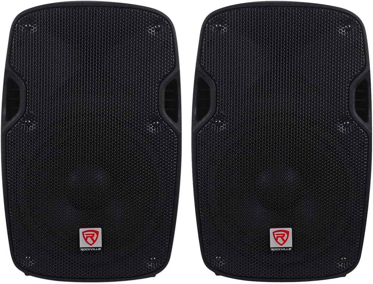2) Rockville SPG88 8 Passive 800W DJ PA Speakers ABS Lightweight Cabinet 8 Ohm