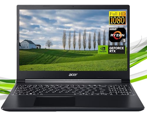 acer Gaming Laptop Computer, 15.6" FHD Aspire 7 Gaming Laptops, AMD Ryzen 5 5625U, NVIDIA GeForce RTX 3050, 64GB RAM|1TB SSD, Windows 11 Pro