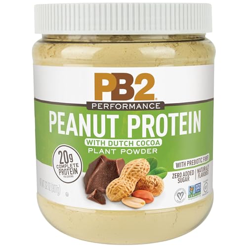 PB2 Performance Peanut Protein Powder with Madagascar Vanilla – [2 lb/32 oz Jar] – 20g of Vegan Plant Based Protein Powder, Non GMO, Gluten Free