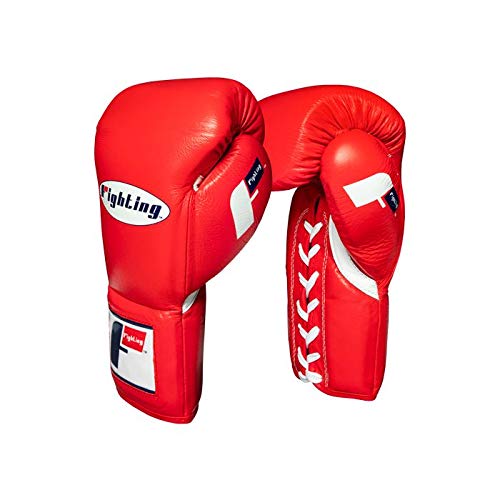 Fighting Certified Pro Fight Gloves - Lace Up Boxing Glove, Boxing Competition Gloves, Boxing Sparring Gloves, Boxing Training Gloves