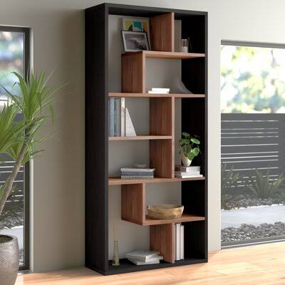 Ebern Designs Salyer Geometric Bookcase