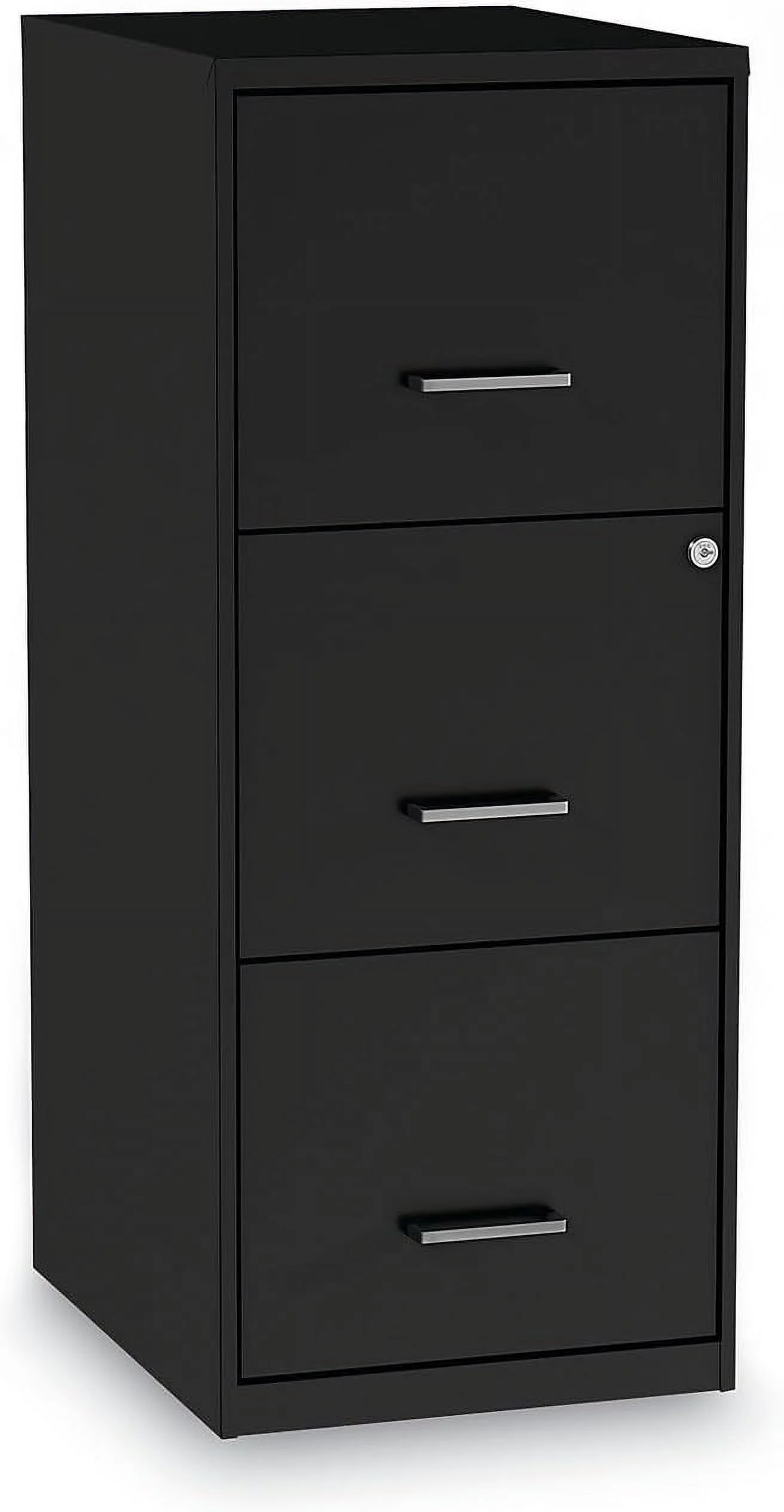Soho Vertical File Cabinet, 3 Drawers: File/File/File, Letter, Black, 14" X 18" X 34.9"