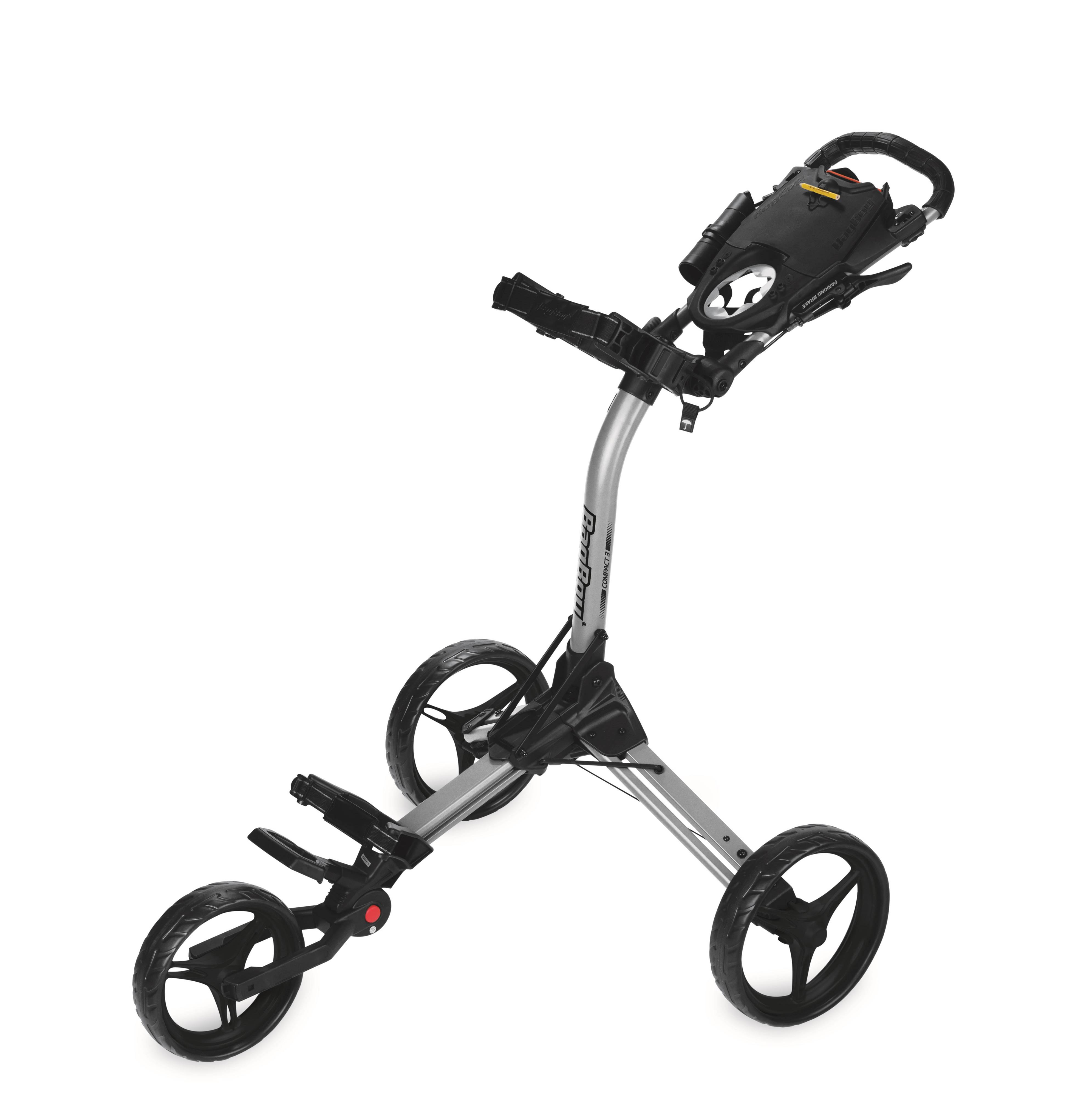 Bag Boy Compact 3 Push Cart - Silver/Black