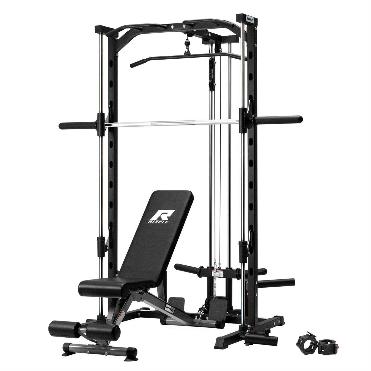 RitFit Smith Machine Power Rack with LAT-Pull Down System - Sports Supplies Online Store