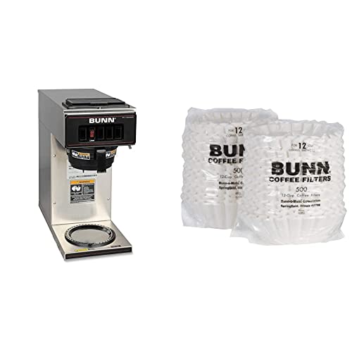 BUNN 13300.0001 VP17-1SS Pourover Coffee Brewer with 1-Warmer, Stainless Steel, Silver, Standard