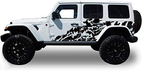 Bubbles Designs Decal Sticker Vinyl Big Door Splash Compatible with Jeep Wrangler JL JK 2007-2019 - Present