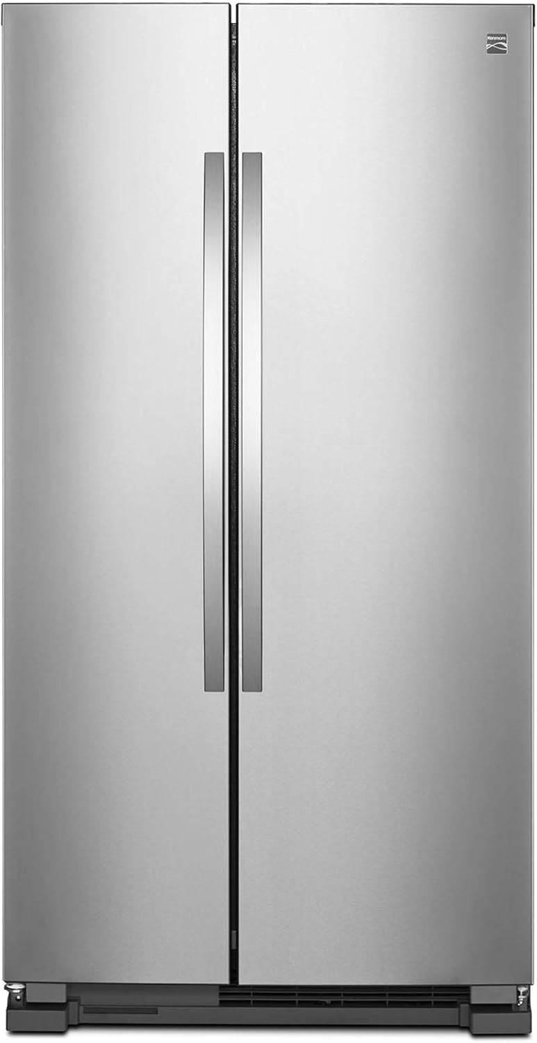 Kenmore 36 Side-by-Side Refrigerator and Freezer with 25 Cubic Ft. Total Capacity, Stainless Steel