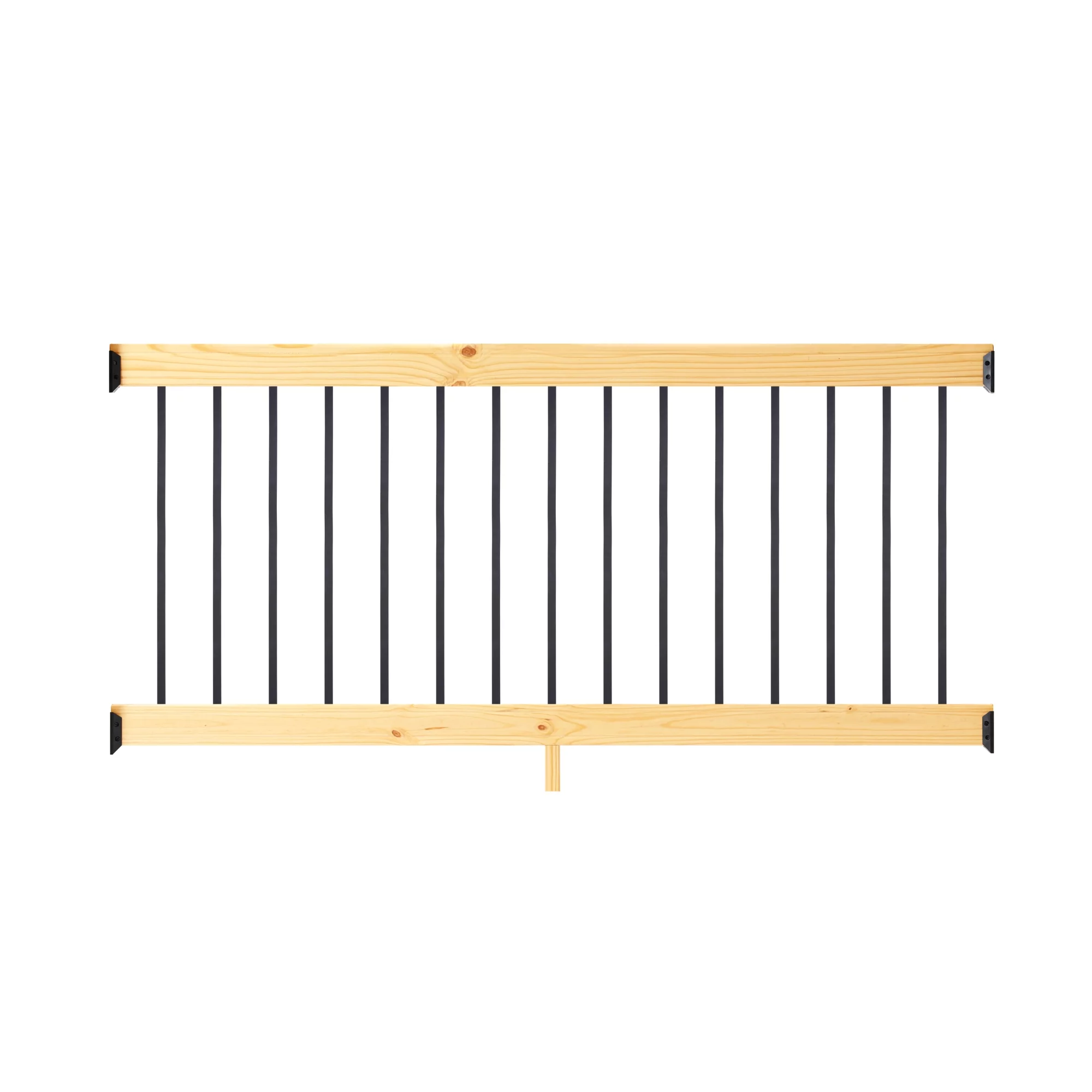 ProWood 6 ft. Pressure-Treated Wood Railing Kit with Square Aluminum Balusters - Radiant Selections