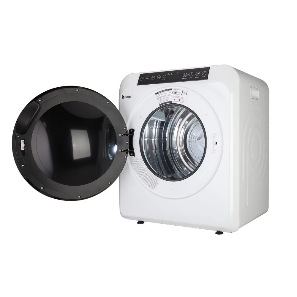ZOKOP Compact Electric Clothes Dryer 13lbs Capacity Stainless Steel Dryer, White