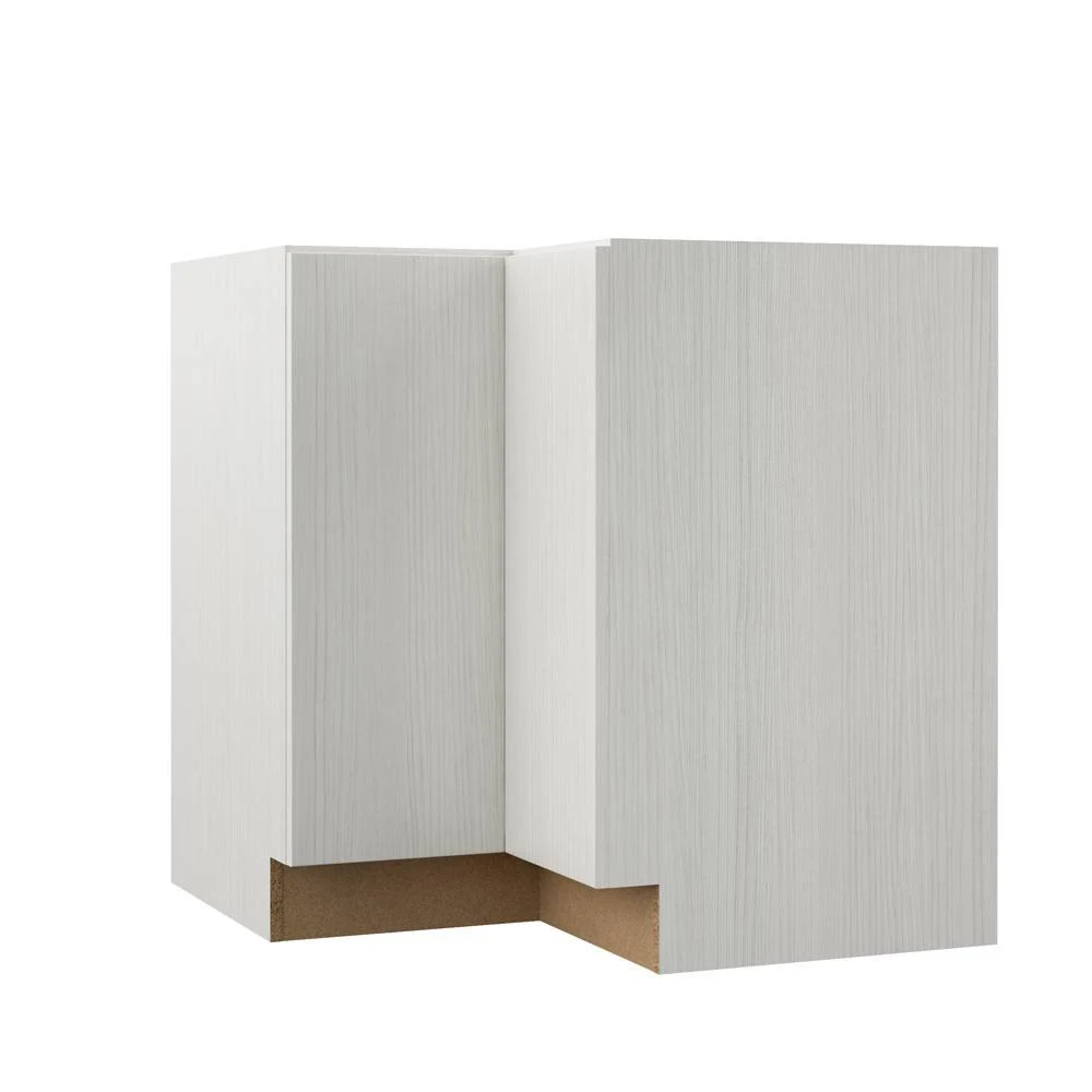 Hampton Bay Designer Series Edgeley Assembled 33x34.5x20.25 in. EZ Reach Corner Base Kitchen Cabinet in Glacier