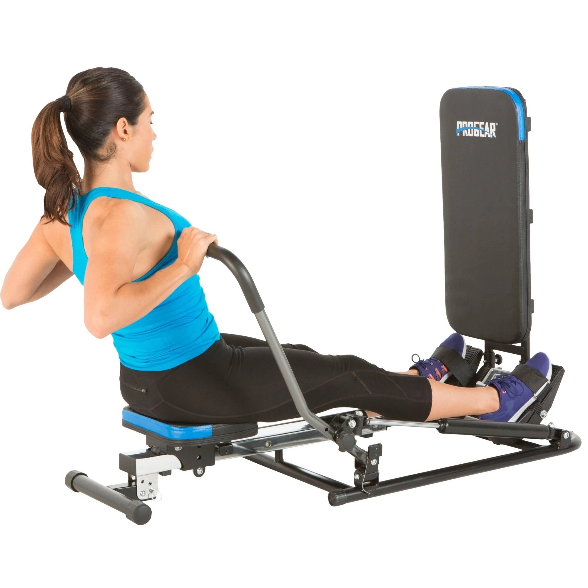 Progear 750 Rower Rowing Machine with Additional Multi Exercise Workout Capability, Black