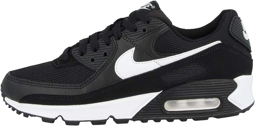 Nike Womens Air Max 90 Womens Running Casual Shoes Cq2560-001 Size 5 Black/White