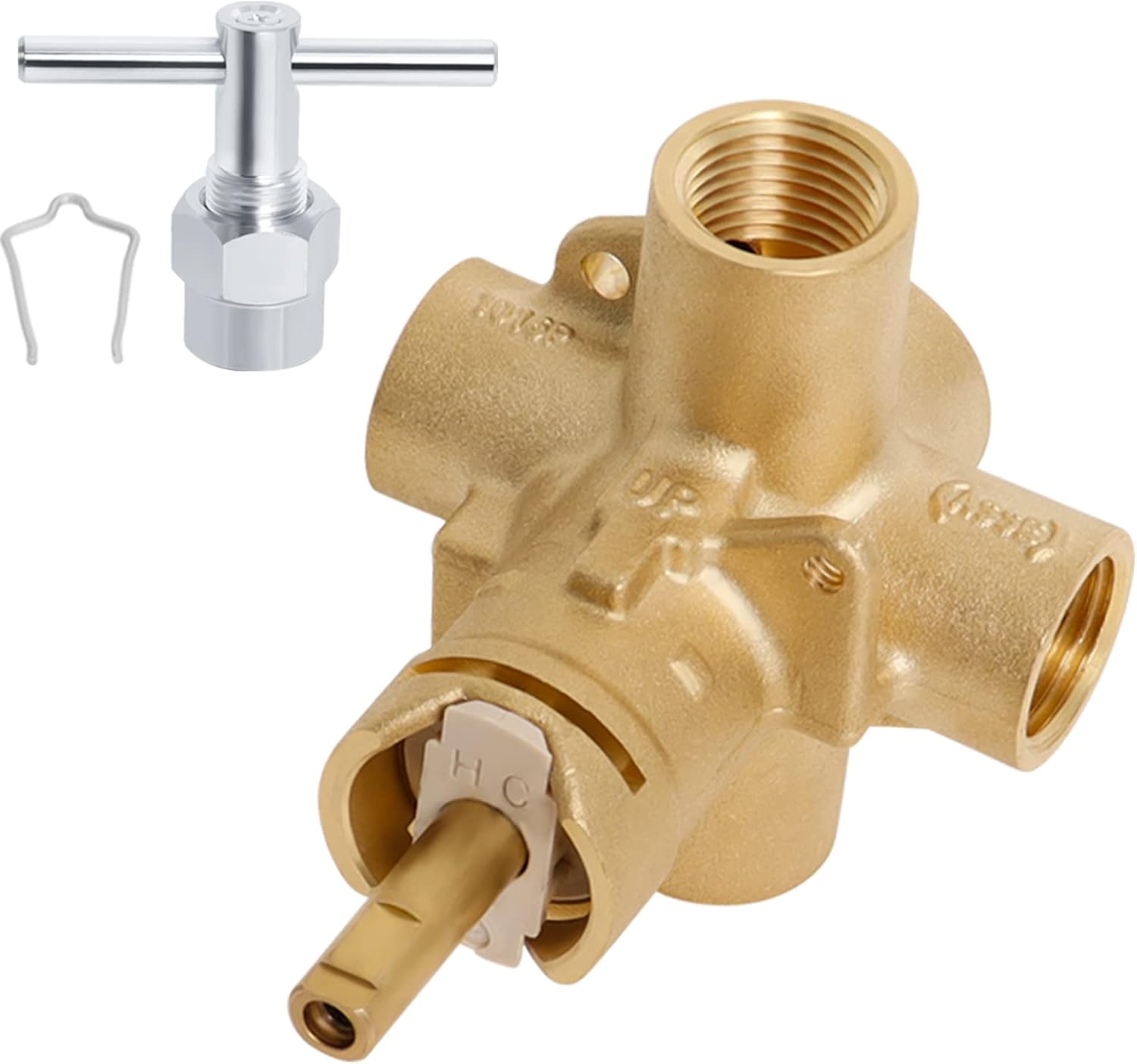 2510 Posi-Temp Valve for Moen Pressure Balance Tub and Shower Valve Replacement Kit with 1222 Posi-Temp Faucet Cartridge 104421 Cartridge Puller