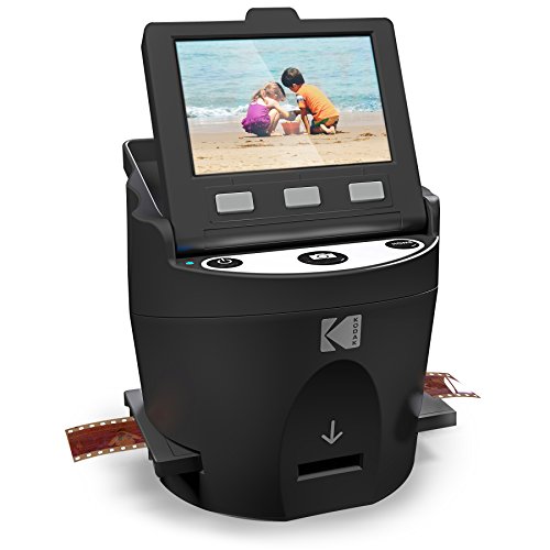 Kodak SCANZA Digital Film & Slide Scanner &ndash; Converts 35mm, 126, 110, Super 8 & 8mm Film to JPEG with 3.5" LCD, Easy-Load Inserts & Adapters